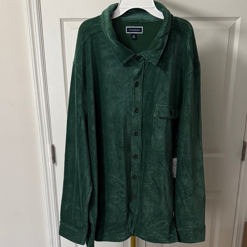 Club Room Forest Green Corduroy Utility Jacket